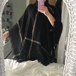 Super Comfy Black Poncho